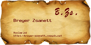 Breyer Zsanett névjegykártya