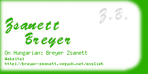 zsanett breyer business card